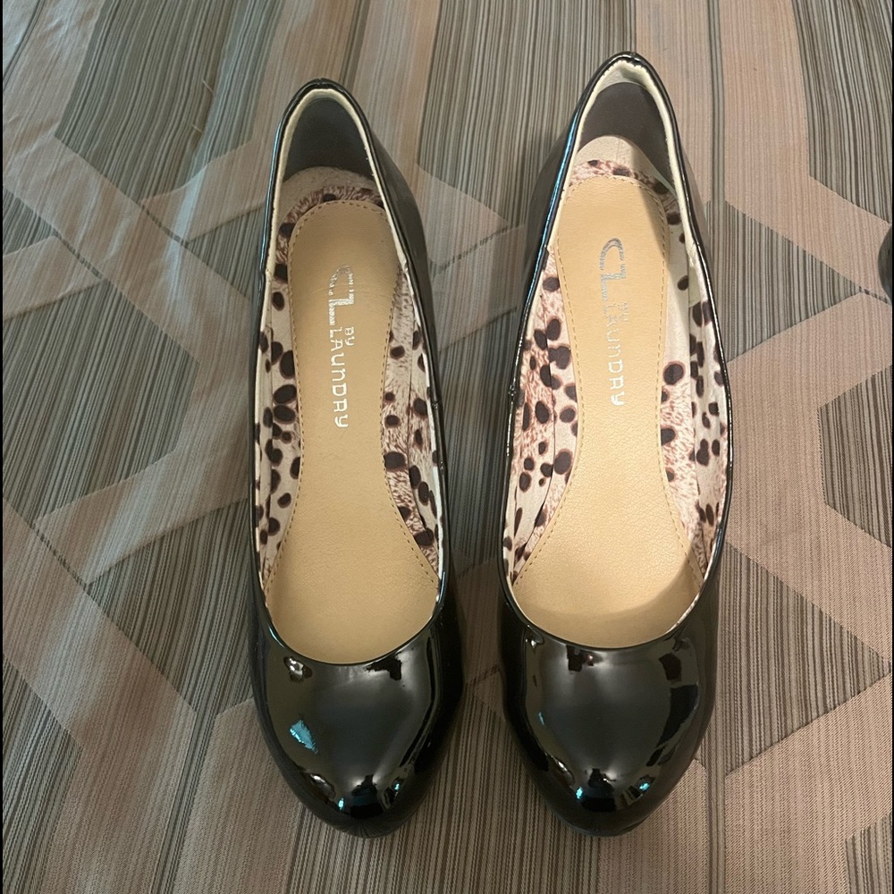 CL by Laundry black patent heels